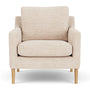 Astha Armchair - Vega Cream Textured Weave / Oak