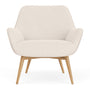 Oscar Boucle Armchair - Maya Cream Boucle / Oak