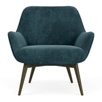 Danny Dust Blue Textured Weave / Dark Walnut