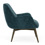 Danny Dust Blue Textured Weave / Dark Walnut