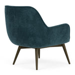 Danny Dust Blue Textured Weave / Dark Walnut