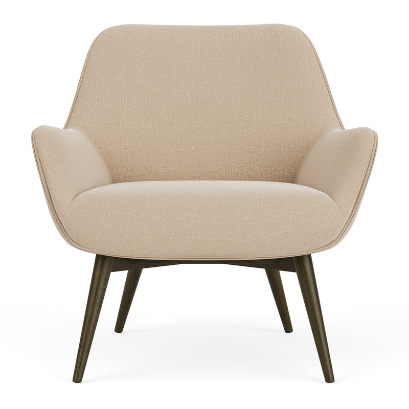 Form Cream Fabric / Dark Walnut