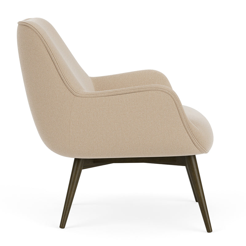 Form Cream Fabric / Dark Walnut