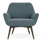 Forest Dust Blue Fabric / Dark Walnut