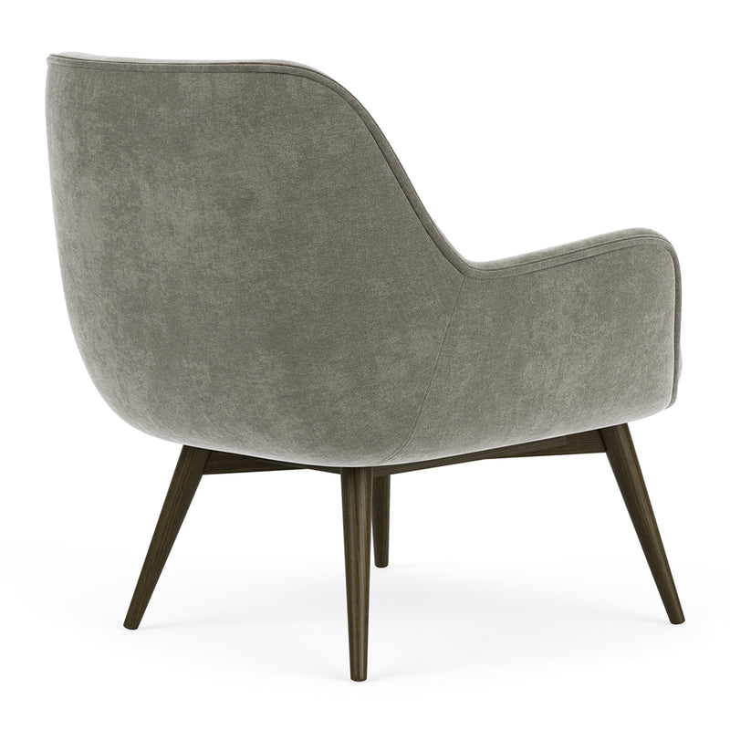 Planet Grey Green Fabric / Dark Walnut