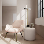 Vega Cream Textured Weave / Dark Walnut