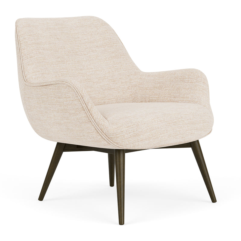 Vega Cream Textured Weave / Dark Walnut