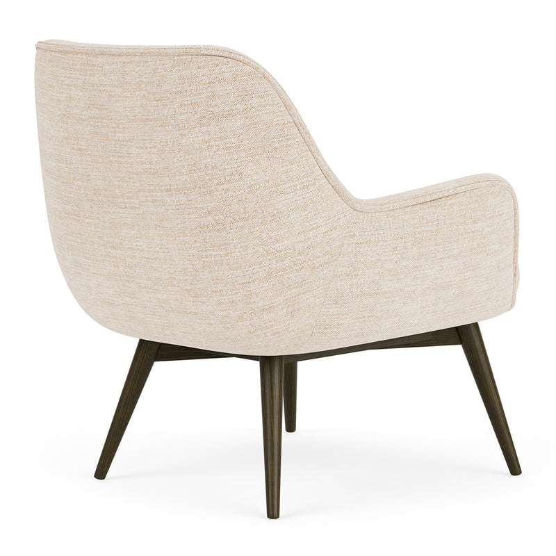 Vega Cream Textured Weave / Dark Walnut