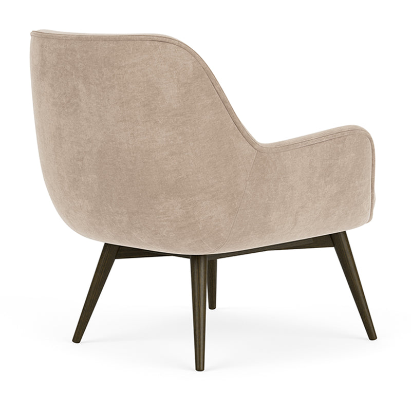 Danny Cream Textured Weave / Dark Walnut