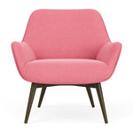 Firenze Bubblegum Fabric / Dark Walnut