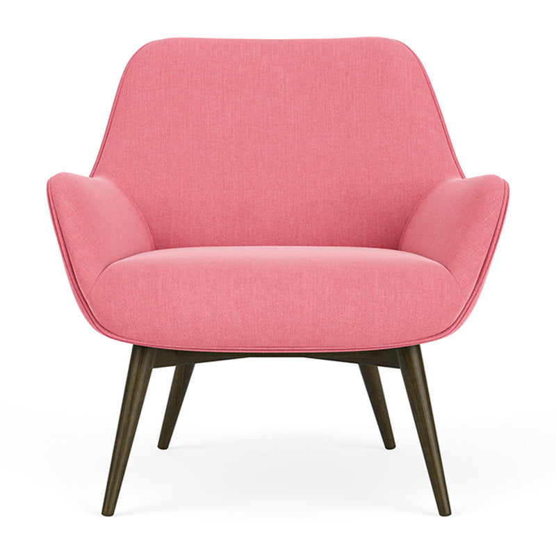 Firenze Bubblegum Fabric / Dark Walnut
