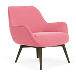 Firenze Bubblegum Fabric / Dark Walnut