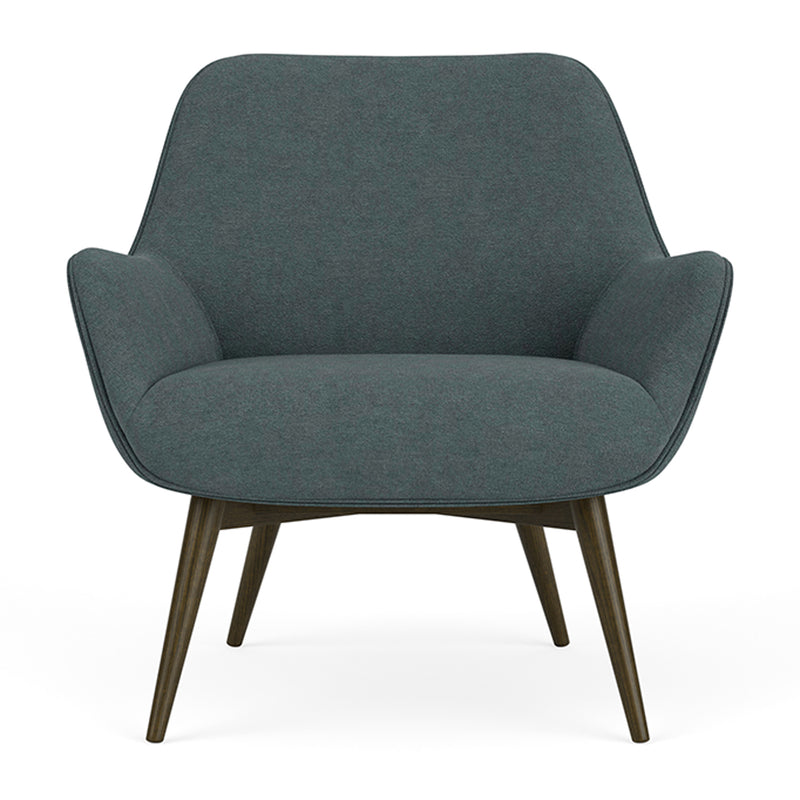 Form Blue Grey Fabric / Dark Walnut