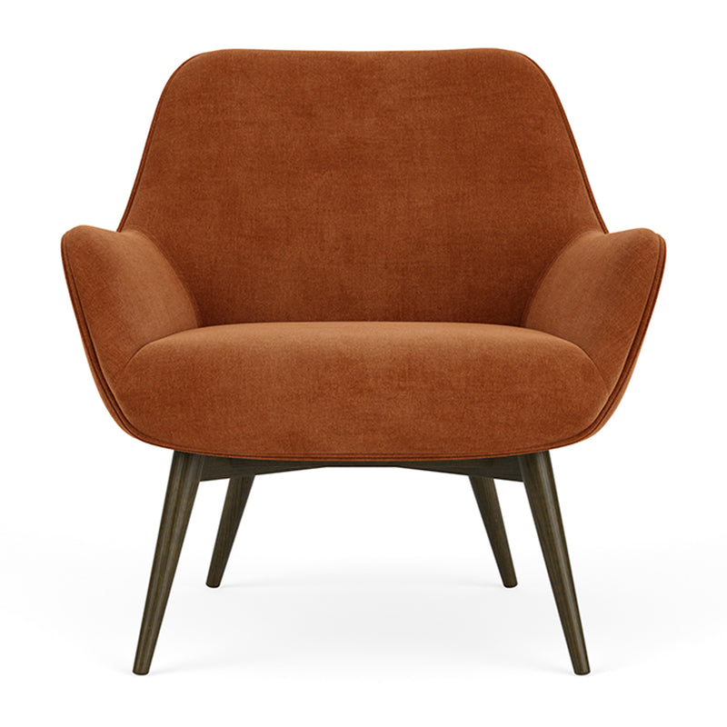 Moss Rust Fabric / Dark Walnut