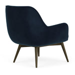 Lux Navy Velvet / Dark Walnut