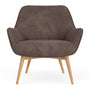 Oscar Armchair - Aulla Cacao Textured Weave / Oak