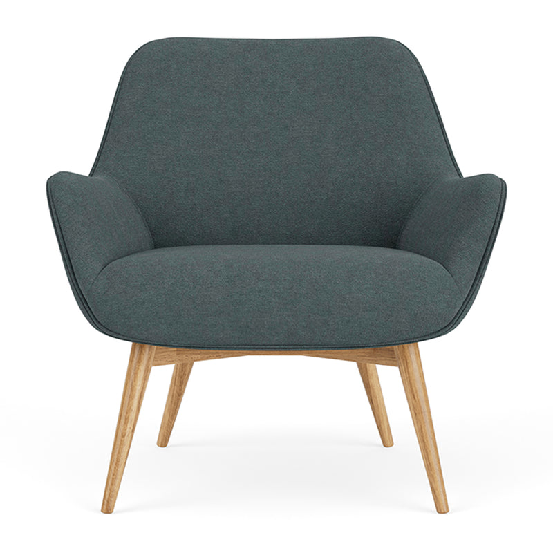 Form Blue Grey Fabric / Oak