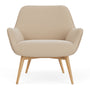 Oscar Armchair - Form Cream Fabric / Oak
