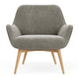 Oscar Armchair - Planet Grey Green Fabric / Oak