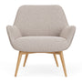 Oscar Armchair - Fabio Stone Fabric / Oak
