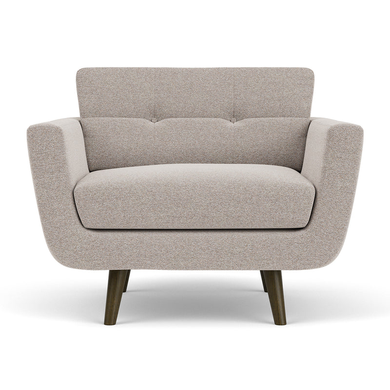 Agnes Brown Textured Weave / Dark Walnut