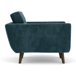 Danny Dust Blue Textured Weave / Dark Walnut