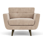 Danny Cream Textured Weave / Dark Walnut