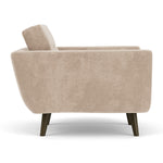 Danny Cream Textured Weave / Dark Walnut