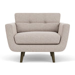 Fabio Stone Fabric / Dark Walnut