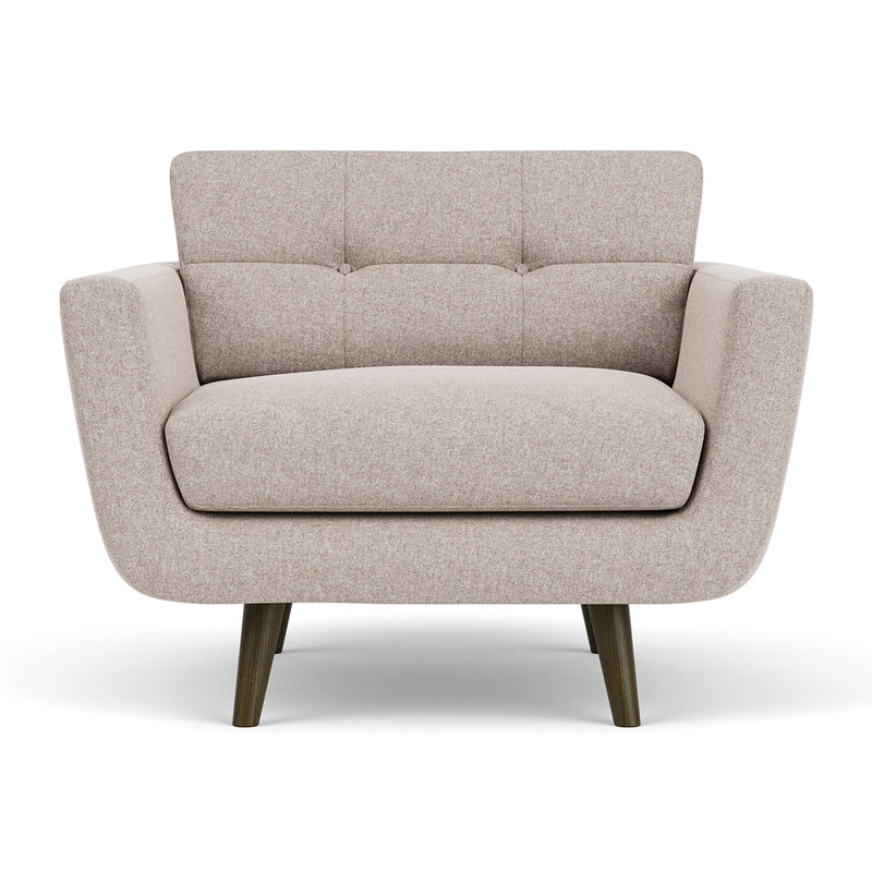 Fabio Stone Fabric / Dark Walnut