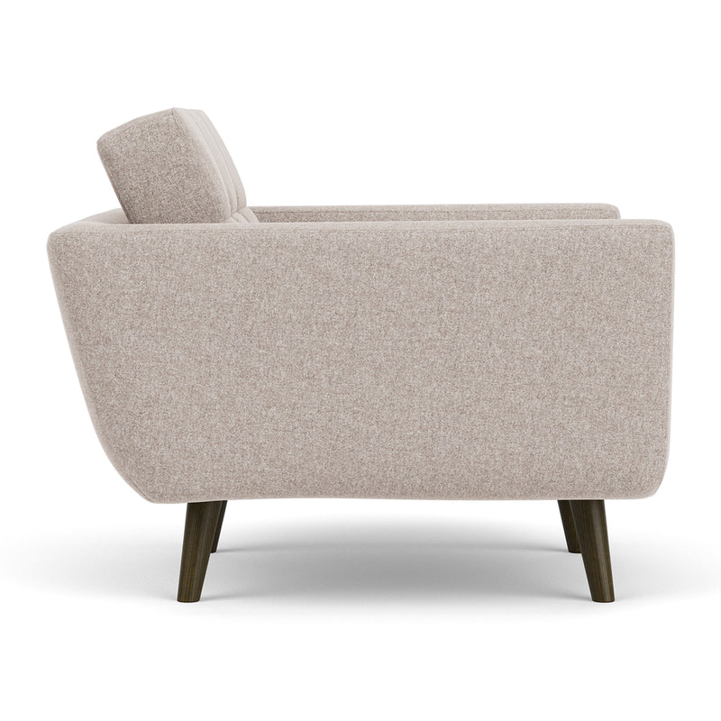 Fabio Stone Fabric / Dark Walnut