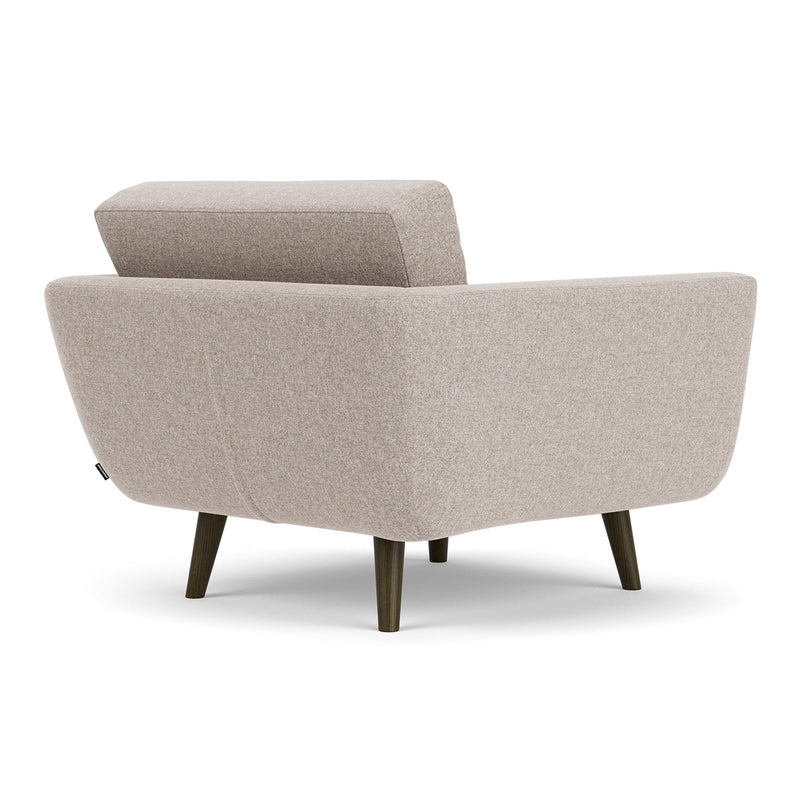 Fabio Stone Fabric / Dark Walnut