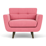 Firenze Bubblegum Fabric / Dark Walnut