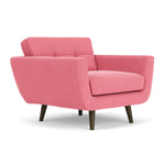 Firenze Bubblegum Fabric / Dark Walnut