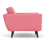 Firenze Bubblegum Fabric / Dark Walnut