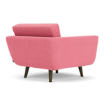 Firenze Bubblegum Fabric / Dark Walnut