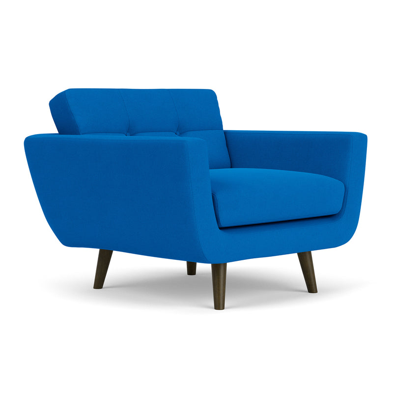 Mark Cobalt Blue Weave / Dark Walnut