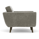 Planet Grey Green Fabric / Dark Walnut