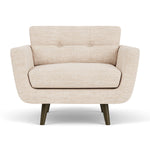 Vega Cream Textured Weave / Dark Walnut