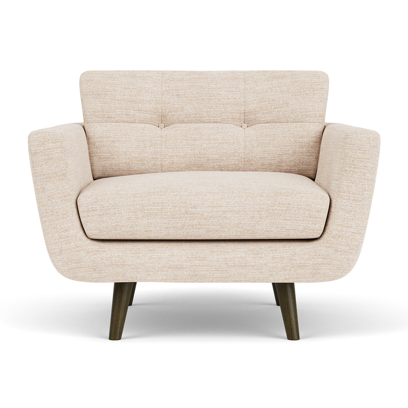 Vega Cream Textured Weave / Dark Walnut