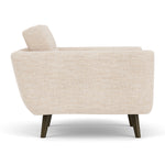 Vega Cream Textured Weave / Dark Walnut