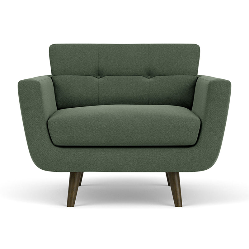 Cura Dark Green Weave / Dark Walnut