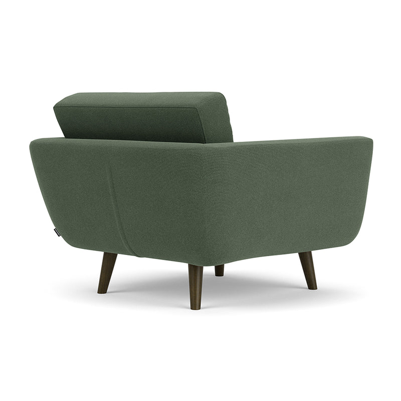 Cura Dark Green Weave / Dark Walnut