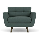 Form Blue Grey Fabric / Dark Walnut