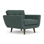 Form Blue Grey Fabric / Dark Walnut