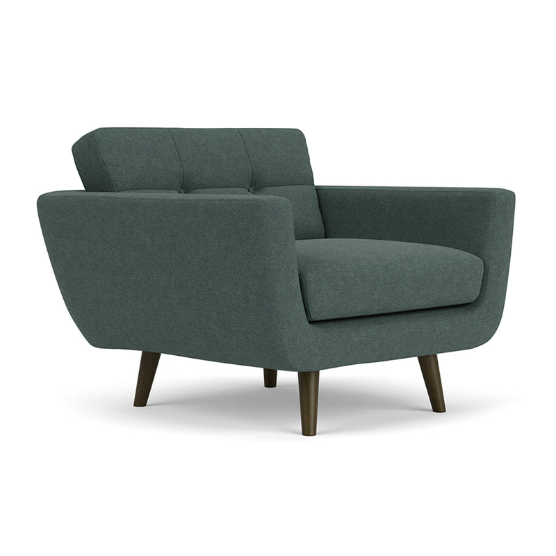 Form Blue Grey Fabric / Dark Walnut
