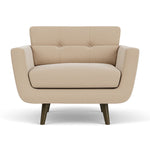 Form Cream Fabric / Dark Walnut