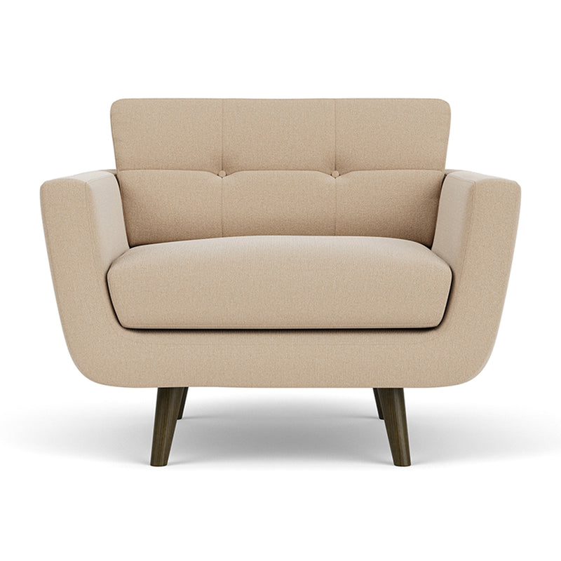 Form Cream Fabric / Dark Walnut