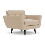 Form Cream Fabric / Dark Walnut
