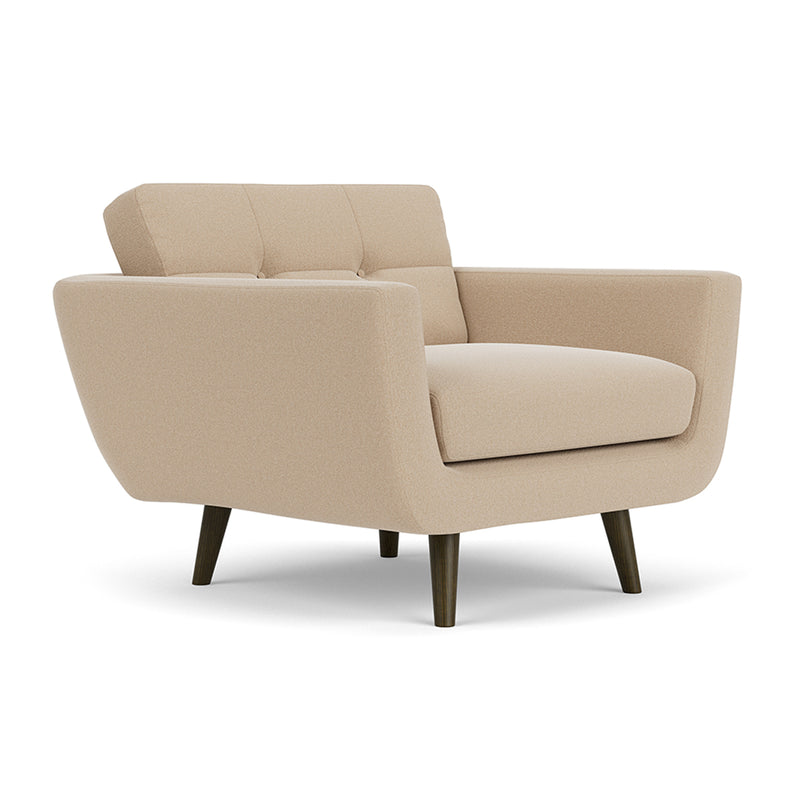 Form Cream Fabric / Dark Walnut